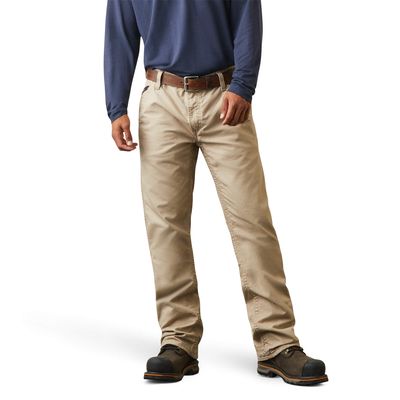 Men's FR M4 Relaxed Workhorse Boot Cut Pant in Fr Khaki Cotton