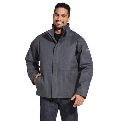 Men's FR Maxmove Waterproof Insulated Jacket in Iron Grey, Size: Small by Ariat