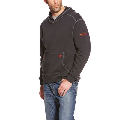 Men's FR Polartec Hoodie in Black, Size: Small by Ariat