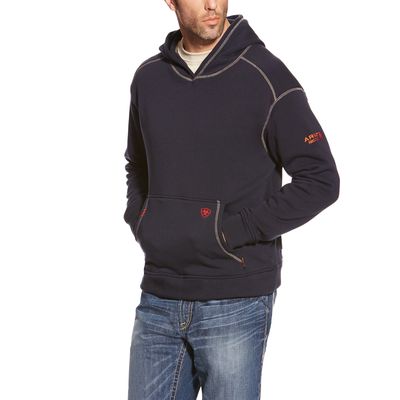 Men's FR Polartec Hoodie in Navy, Size: Small by Ariat
