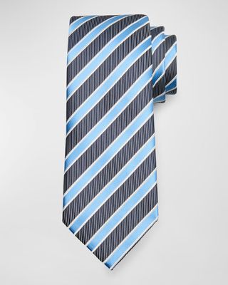 Men's Framed Stripe Jacquard Tie