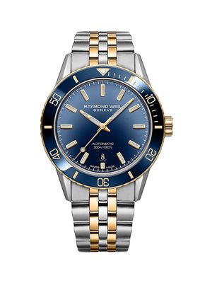 Men's Freelancer Diver Two-Tone Stainless Steel Watch - Steel
