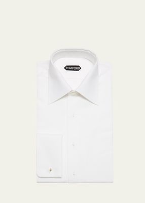 Men's French Cuff Pique Dress Shirt