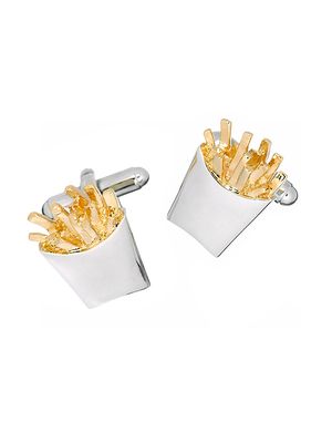 Men's French Fries Cufflinks - Gold Silver - Gold Silver