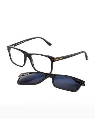 Men's FT5682-BM54 Blue Light Blocking Square Optical Glasses