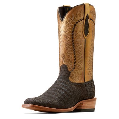 Men's Futurity Finalist Cowboy Boots in Brushed Chocolate Caiman Belly, Size: 9 B / Narrow by Ariat