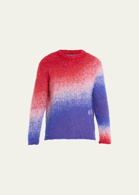 Men's Fuzzy Degrade Stripe Sweater