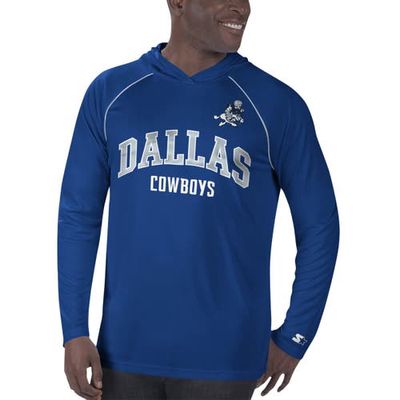 Men's G-III Extreme Royal Dallas Cowboys Throwback Long Sleeve Hoodie T-Shirt