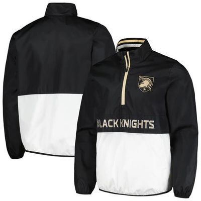 Men's G-III Sports by Carl Banks Black Army Black Knights Cornerman Half-Zip Top