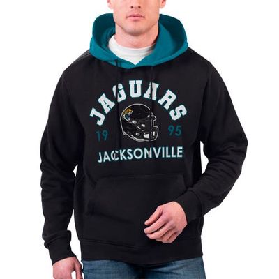Men's G-III Sports by Carl Banks Black Jacksonville Jaguars Colorblock Pullover Hoodie