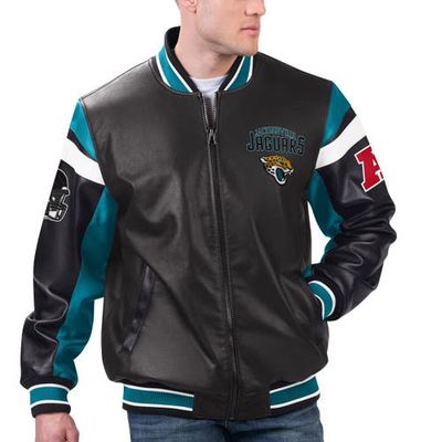 Men's G-III Sports by Carl Banks Black Jacksonville Jaguars Full-Zip Varsity Jacket