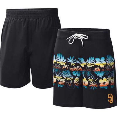 Men's G-III Sports by Carl Banks Black San Diego Padres Breeze Volley Swim Shorts