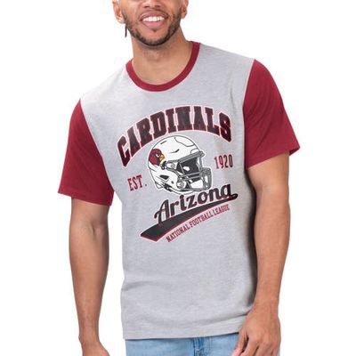 Men's G-III Sports by Carl Banks Gray Arizona Cardinals Black Label T-Shirt in Heather Gray