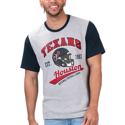 Men's G-III Sports by Carl Banks Gray Houston Texans Black Label T-Shirt in Heather Gray