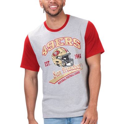 Men's G-III Sports by Carl Banks Gray San Francisco 49ers Black Label T-Shirt in Heather Gray