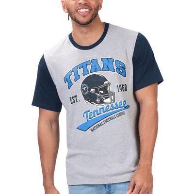 Men's G-III Sports by Carl Banks Gray Tennessee Titans Black Label T-Shirt in Heather Gray