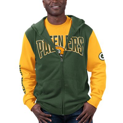 Men's G-III Sports by Carl Banks Green/Gold Green Bay Packers T-Shirt & Full-Zip Hoodie Combo Set