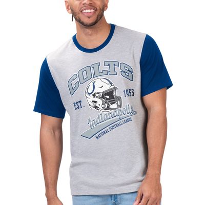 Men's G-III Sports by Carl Banks Heather Gray Indianapolis Colts Black Label T-Shirt