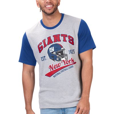 Men's G-III Sports by Carl Banks Heather Gray New York Giants Black Label T-Shirt