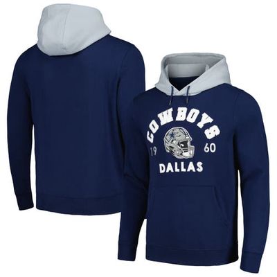 Men's G-III Sports by Carl Banks Navy Dallas Cowboys Colorblock Pullover Hoodie
