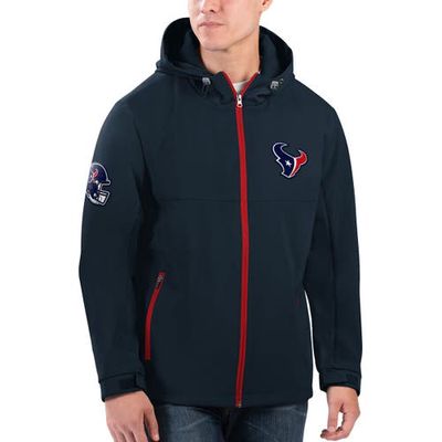 Men's G-III Sports by Carl Banks Navy Houston Texans Soft Shell Full-Zip Hoodie Jacket