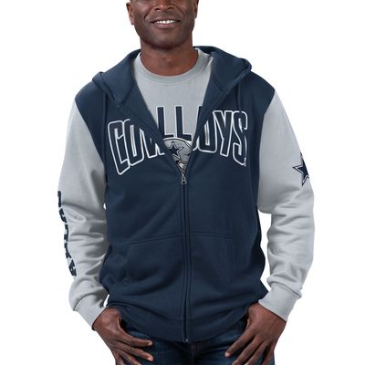 Men's G-III Sports by Carl Banks Navy/Silver Dallas Cowboys T-Shirt & Full-Zip Hoodie Combo Set