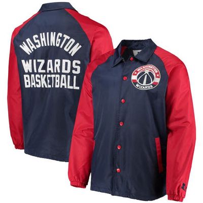 Men's G-III Sports by Carl Banks Navy Washington Wizards Chief Coaches Full-Snap Jacket