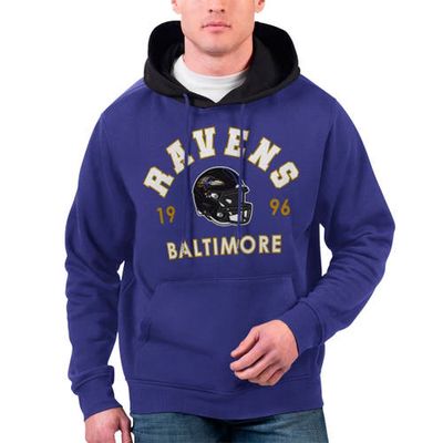 Men's G-III Sports by Carl Banks Purple Baltimore Ravens Colorblock Pullover Hoodie