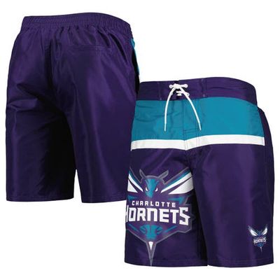 Men's G-III Sports by Carl Banks Purple Charlotte Hornets Sea Wind Swim Trunks