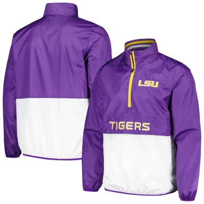 Men's G-III Sports by Carl Banks Purple LSU Tigers Cornerman Half-Zip Top
