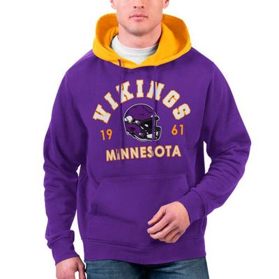 Men's G-III Sports by Carl Banks Purple Minnesota Vikings Colorblock Pullover Hoodie