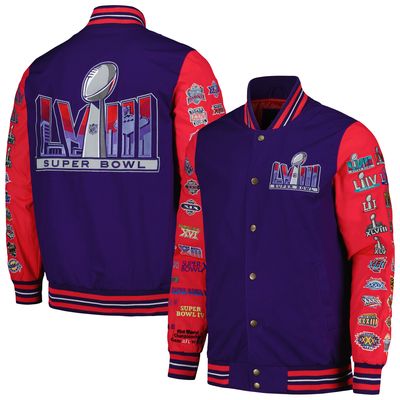 Men's G-III Sports by Carl Banks Purple/Red Super Bowl LVIII Money Ball Full-Snap Jacket
