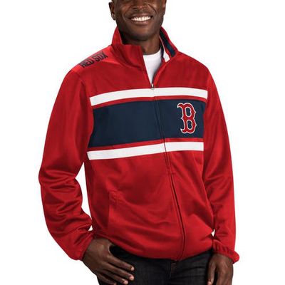Men's G-III Sports by Carl Banks Red Boston Red Sox Off Tackle Full-Zip Track Jacket