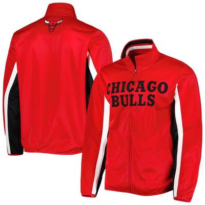Men's G-III Sports by Carl Banks Red Chicago Bulls Contender Wordmark Full-Zip Track Jacket