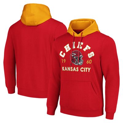 Men's G-III Sports by Carl Banks Red Kansas City Chiefs Colorblock Pullover Hoodie