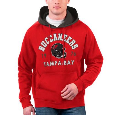 Men's G-III Sports by Carl Banks Red Tampa Bay Buccaneers Colorblock Pullover Hoodie