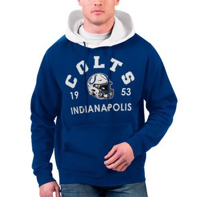 Men's G-III Sports by Carl Banks Royal Indianapolis Colts Colorblock Pullover Hoodie