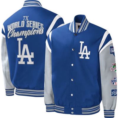 Men's G-III Sports by Carl Banks Royal Los Angeles Dodgers Title Holder Full-Snap Varsity Jacket