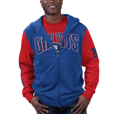 Men's G-III Sports by Carl Banks Royal/Red New York Giants T-Shirt & Full-Zip Hoodie Combo Set