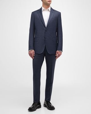 Men's G-Line Tonal Plaid Suit