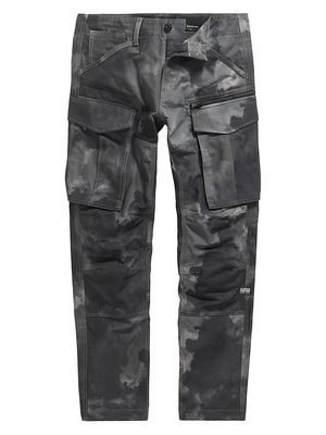 Men's G-Star Rovic Zip 3D Regular Tapered Jeans - Black Blurry Camo - Size 30