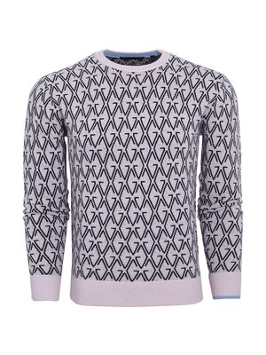Men's "G" Thing Cashmere-Wool Crewneck Sweater - Blossom - Size Medium - Blossom - Size Medium