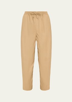 Men's Gabardine Elastic-Waist Pants