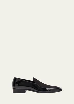 Men's Gabriel Patent Leather and Silk Loafers