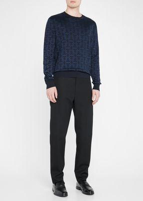 Men's Gancini Jacquard Sweater