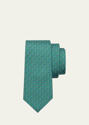Men's Gancini Parachute Silk Tie