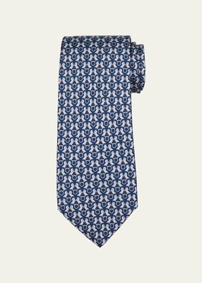 Men's Gancio Birds Silk Tie
