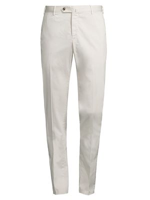 Men's Garment-Dyed Silk Trousers - Beige - Size 34 - Beige - Size 34