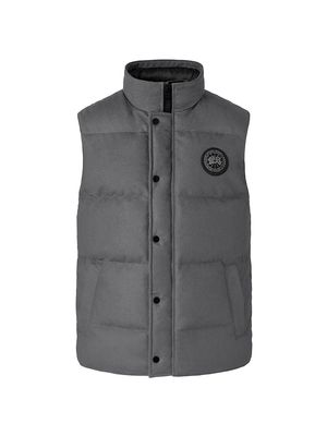 Men's Garson Wool Vest - Slate Grey - Size Large