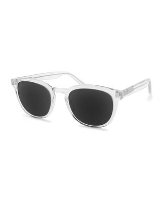Men's Gellert 51 Round Transparent Acetate Sunglasses